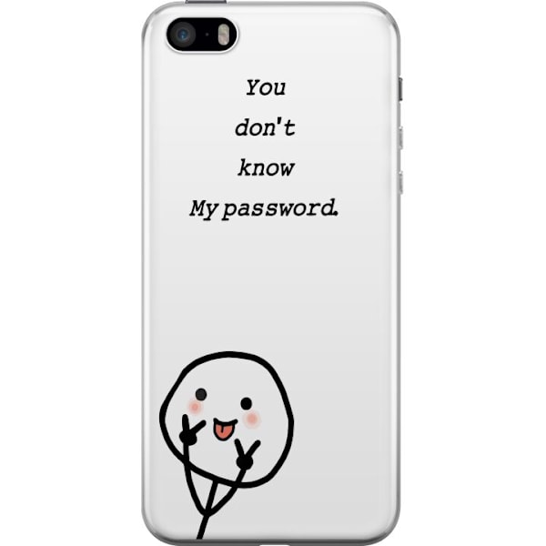 Apple iPhone 5s Genomskinligt Skal You Don’t Know My Password – edgy textmotiv med attityd