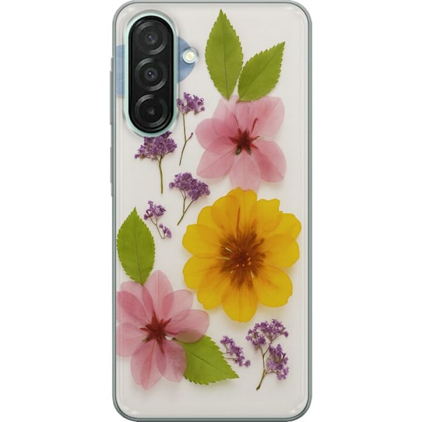 Samsung Galaxy A26 Gjennomsiktig deksel Pressede blomster