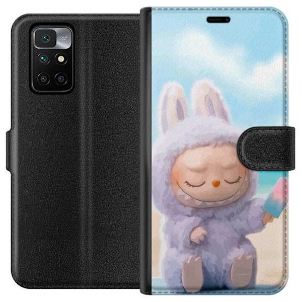 Xiaomi Redmi 10 Lompakkokotelo Labubu Vaaleanpunainen Tunnelma