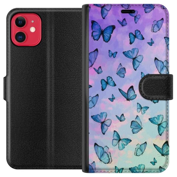 Kompatibel Tegnebogsetui til Apple iPhone 11 Sommerfugle