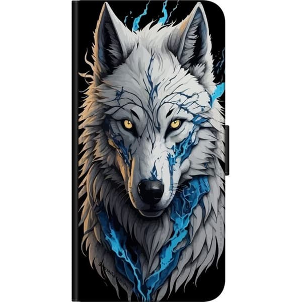Yhteensopiva Lompakkokotelo Samsung Galaxy A20s susi