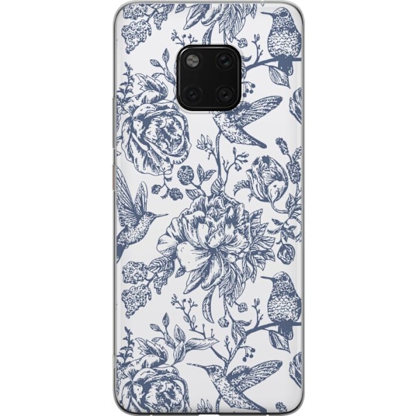 Huawei Mate 20 Pro Läpinäkyvä kuori Kukat & Linnut - Romant