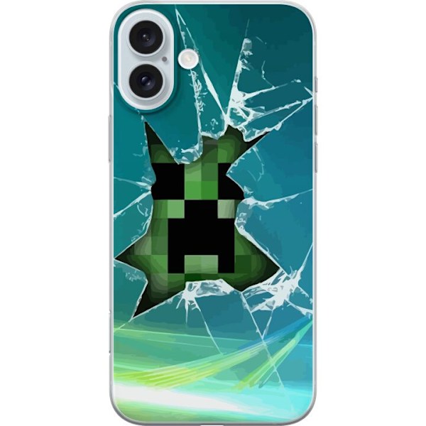 Apple iPhone 16 Plus Gennemsigtig cover MineCraft