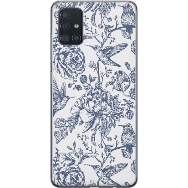 Samsung Galaxy A51 Läpinäkyvä kuori Kukat & Linnut - Romant