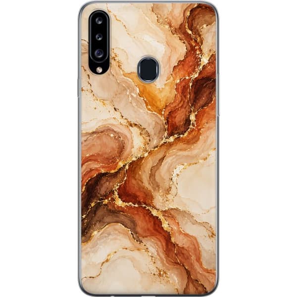 Kompatibelt Mobildeksel til Samsung Galaxy A20s Høstagat beige