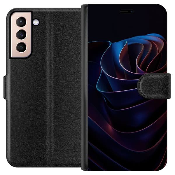 Kompatibelt Plånboksfodral till Samsung Galaxy S21 Neon Flow svart