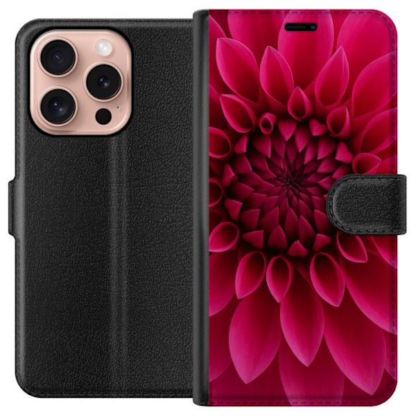 Kompatibel Tegnebogsetui til Apple iPhone 16 Pro Rosecore