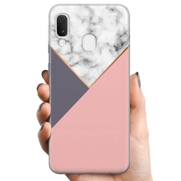 Samsung Galaxy A20e TPU Mobildeksel Marmor Kutt