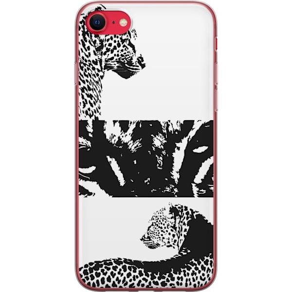 Apple iPhone 8 Läpinäkyvä kuori Leopard Faces