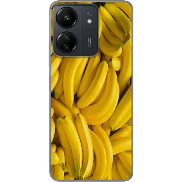 Xiaomi Redmi 13C Genomskinligt Skal Banana Pattern – lekfull