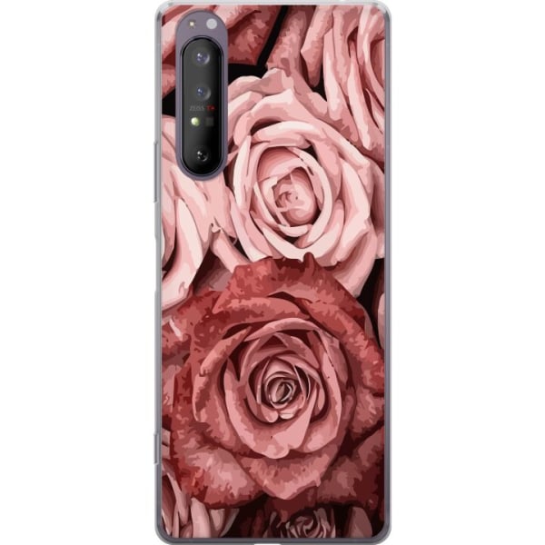 Sony Xperia 1 II Läpinäkyvä kuori Ruusut