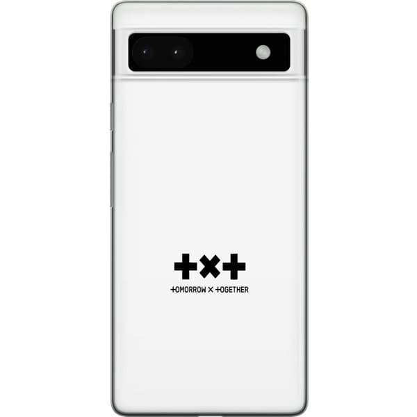Kompatibelt Mobilskal till Google Pixel 6a Tomorrow X Together svartvit design med geometriska symboler och grafisk text vit