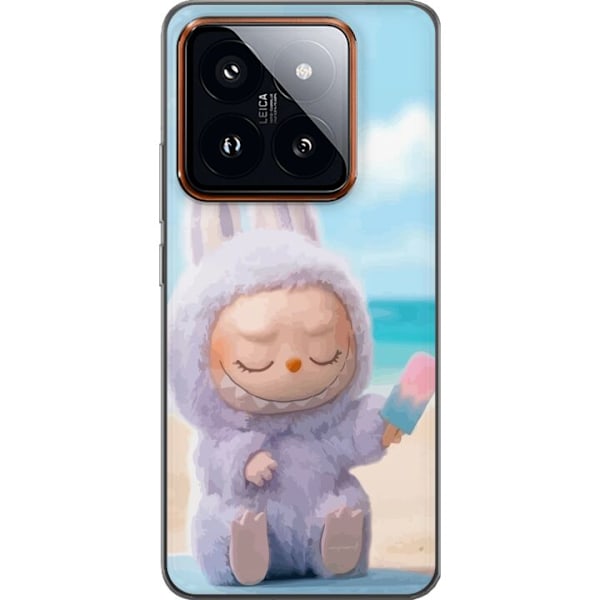 Xiaomi 14 Pro Läpinäkyvä kuori Labubu Vaaleanpunainen Tunne