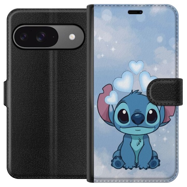 Google Pixel 9 Pro Lompakkokotelo Stitch Hyppäävä Ilo - Hau