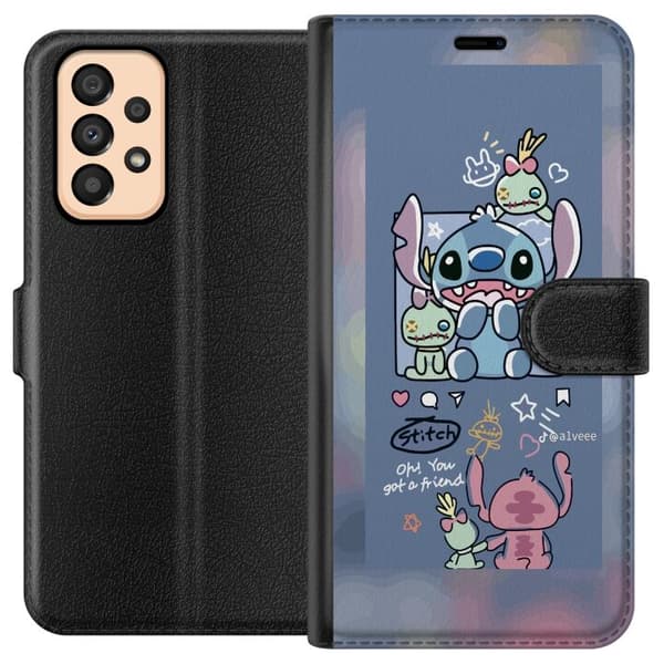 Kompatibelt Plånboksfodral till Samsung Galaxy A33 5G Stitch Vänner
