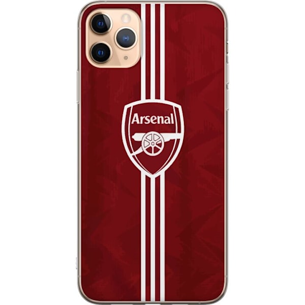 Apple iPhone 11 Pro Max Läpinäkyvä kuori Arsenal Emblem Jalkapallo Premier League Seuravaakuna Punainen Valkoinen Ikoninen Fanit Lontoo Urheilu Mot
