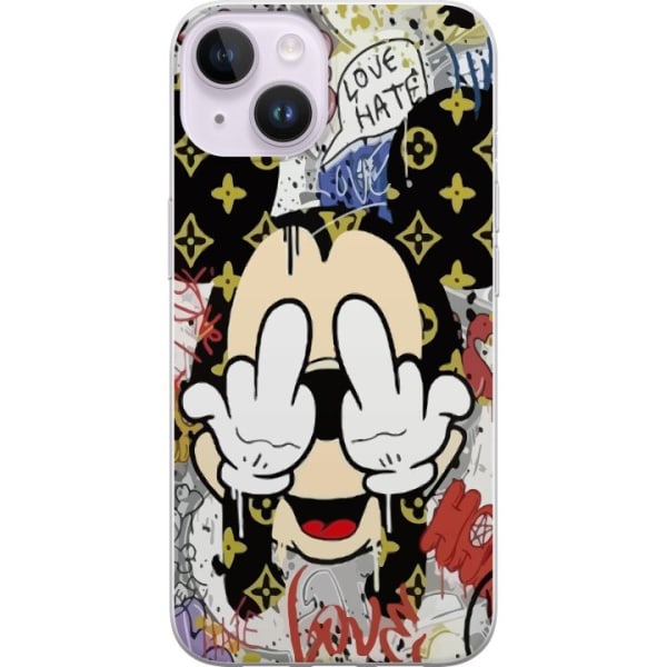 Apple iPhone 15 Gennemsigtig cover Mickey Mouse LV