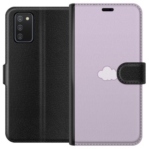 Samsung Galaxy A02s Plånboksfodral Lila Moln – minimalistis