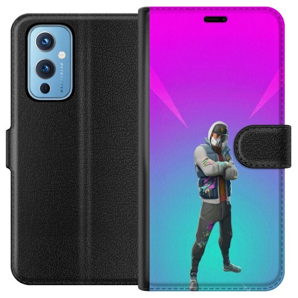 OnePlus 9 Tegnebogsetui sort ridder fortnite