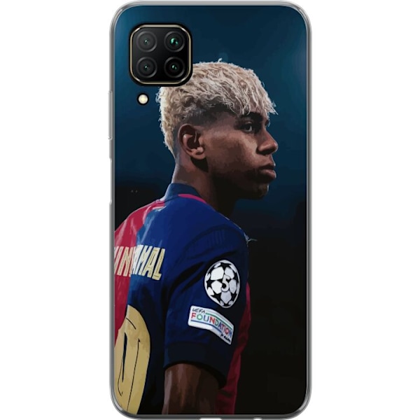 Huawei P40 lite Genomskinligt Skal Lamine Yamal – Barcelonas