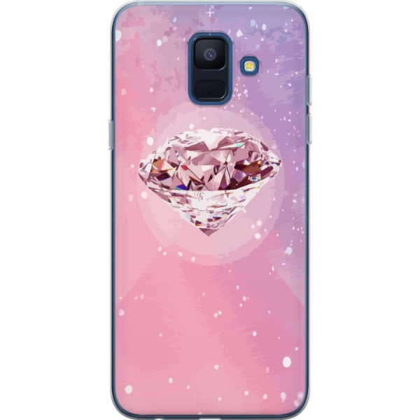 Samsung Galaxy A6 (2018) Gennemsigtig cover Glitter Diamant