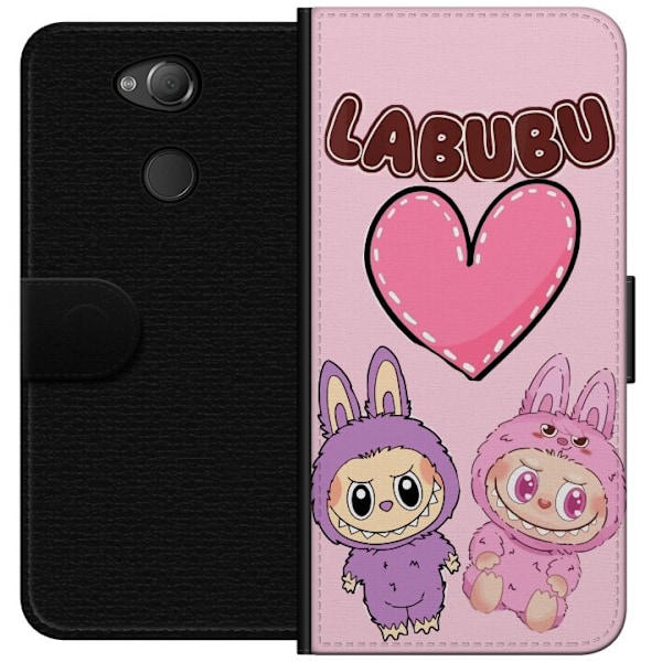 Sony Xperia XA2 Tegnebogsetui Labubu Pink Monster