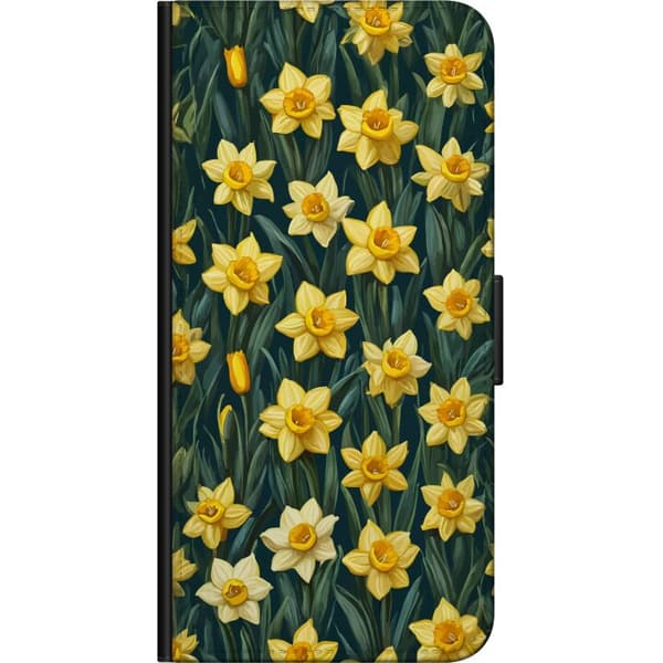 Kompatibelt Lommeboketui til Xiaomi Redmi Note 9S Gula påskliljor gul