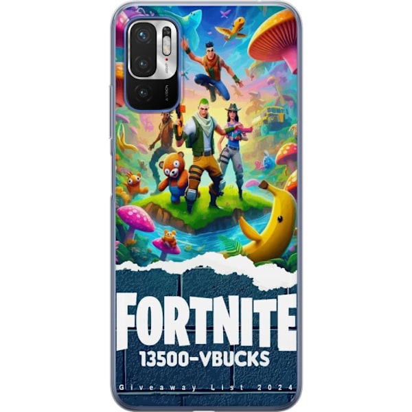 Xiaomi Redmi Note 10 5G Läpinäkyvä kuori Fortnite