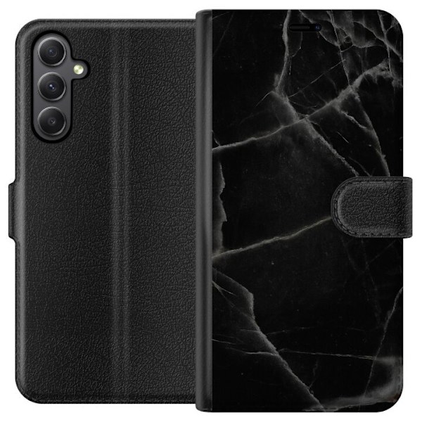Samsung Galaxy A24 4G Lommeboketui Svart marmor