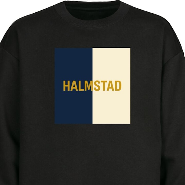 Sweatshirt för Vuxen | Klassisk Collegetröja Halmstad – fotboll svart L