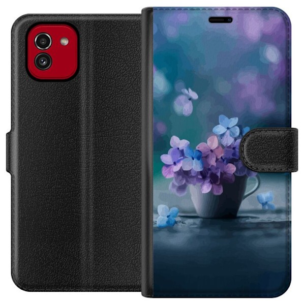 Samsung Galaxy A03 Tegnebogsetui Blomster Sød