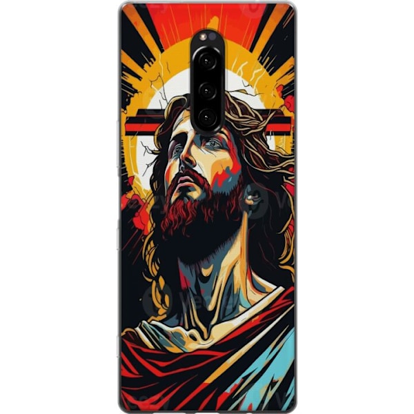 Sony Xperia 1 Läpinäkyvä kuori Jeesus ja Kortti - uskonnoll