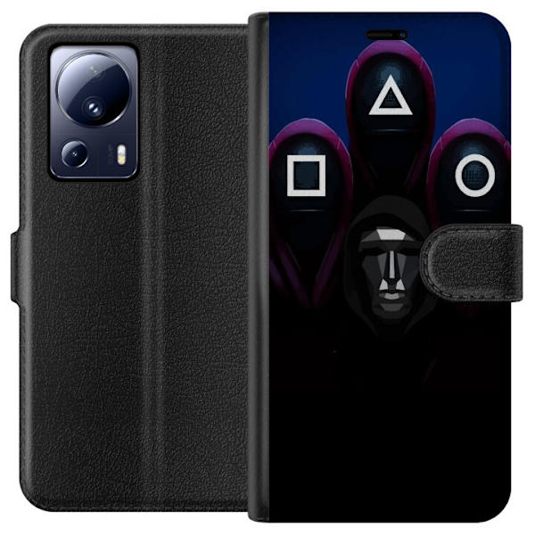 Xiaomi 13 Lite Plånboksfodral Squid Game Säsong 3 Nya Ikoner Populär Serie TV Motiv Asiatisk Drama Trend Ikoniskt Grafisk Design