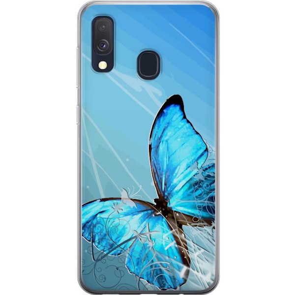 Samsung Galaxy A40 Genomskinligt Skal Fjäril