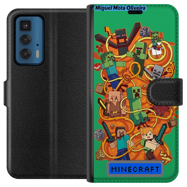 Motorola Edge 20 Pro Plånboksfodral Minecraft