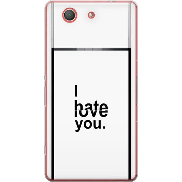 Kompatibelt Mobildeksel til Sony Xperia Z3 Compact I Hate Love You hvit