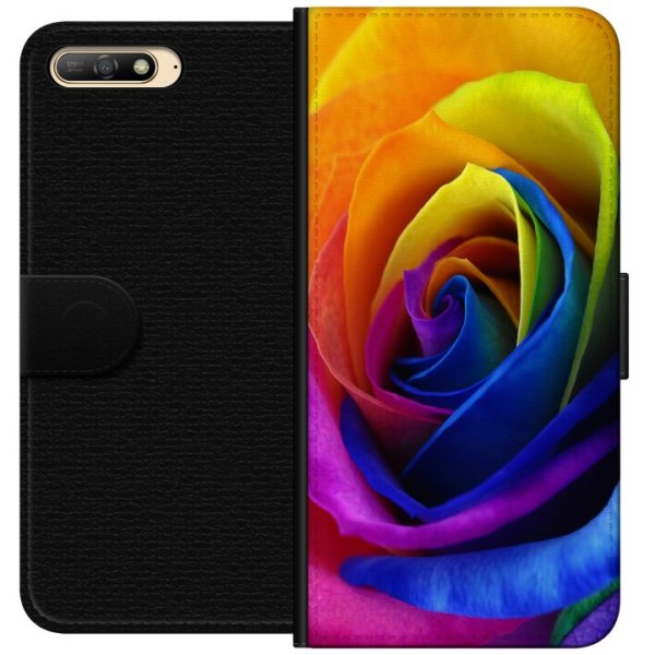 Huawei Y6 (2018) Plånboksfodral Rainbow Rose