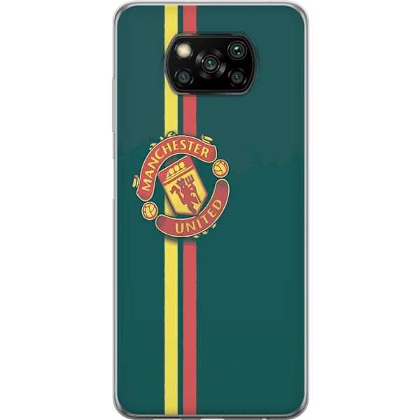 Xiaomi Poco X3 NFC Gennemsigtig cover Manchester United F.C.