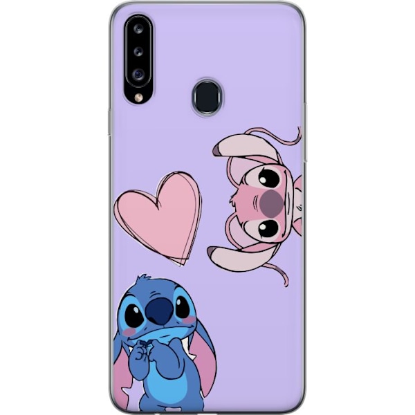 Samsung Galaxy A20s Gjennomsiktig deksel Stitch Mode