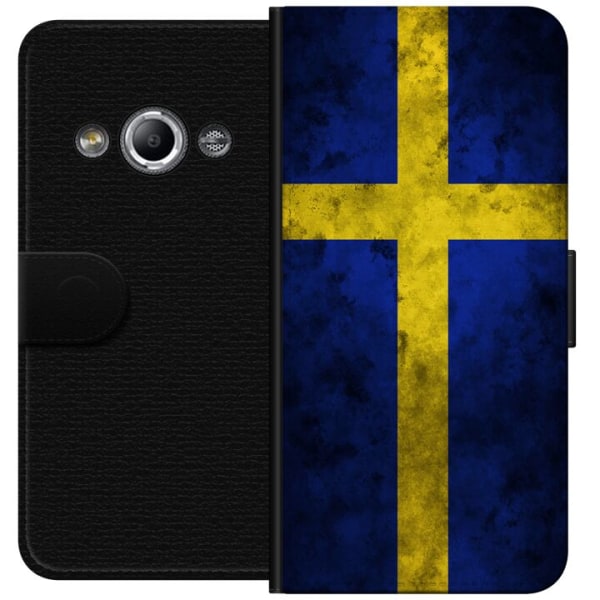 Samsung Galaxy Xcover 3 Lompakkokotelo Ruotsin Lippu