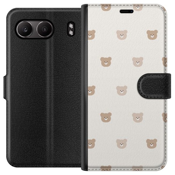 OnePlus Nord 4 Lompakkokotelo Teddy-tausta - söpöt teddykarh