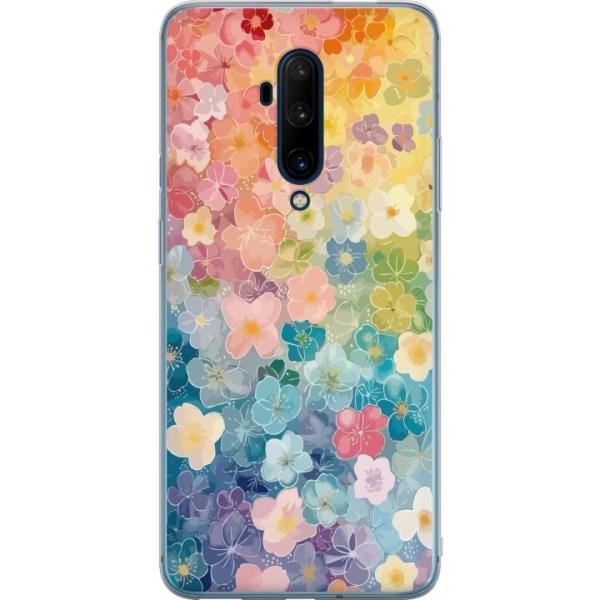 OnePlus 7T Pro Gennemsigtig cover Små blomster