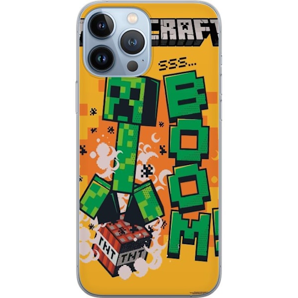 Apple iPhone 13 Pro Max Läpinäkyvä kuori Minecraft Boom
