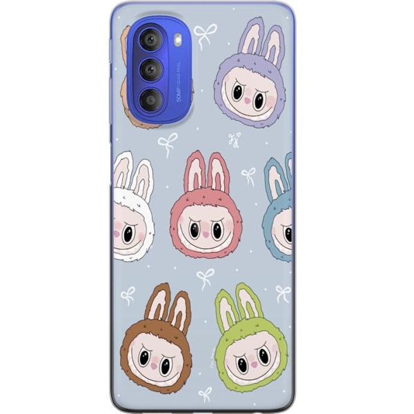 Motorola Moto G51 5G Gennemsigtig cover Labubu Star mønster