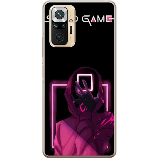 Xiaomi Redmi Note 10 Pro Genomskinligt Skal Squid Game Tema Populär Serie Motiv Grafiskt Ikoniskt Design Asiatisk Popkultur Spänning Drama