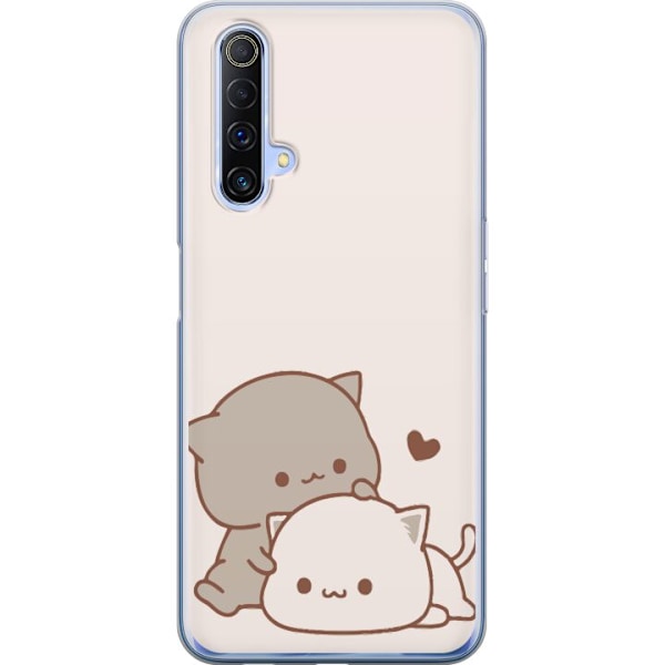 Realme X50 5G Gjennomsiktig deksel Kawaii Søte Katter