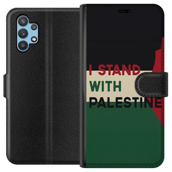 Samsung Galaxy A32 5G Plånboksfodral Stand with Palestine – solidaritetsdesign med starkt budskap
