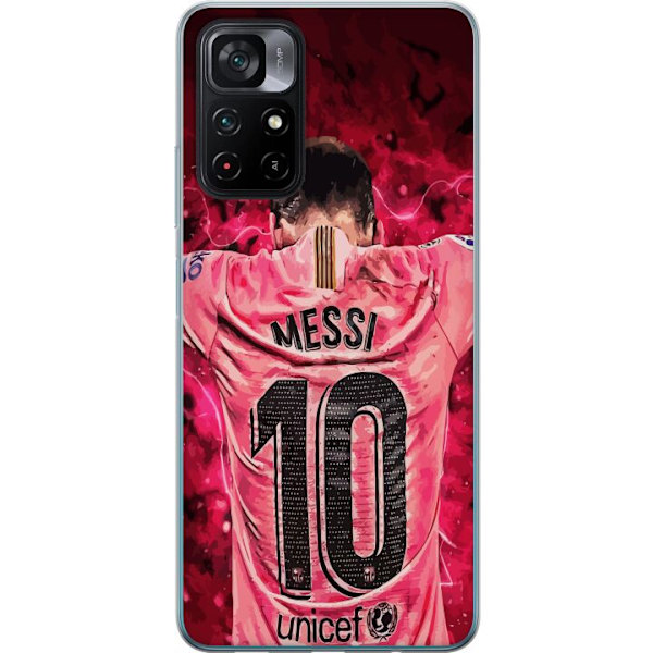 Xiaomi Poco M4 Pro 5G Genomskinligt Skal Messi Fotboll Barcelona Argentina Motiv Legendarisk Spelare FC Barcelona Nummer 10 Sport Fotboll