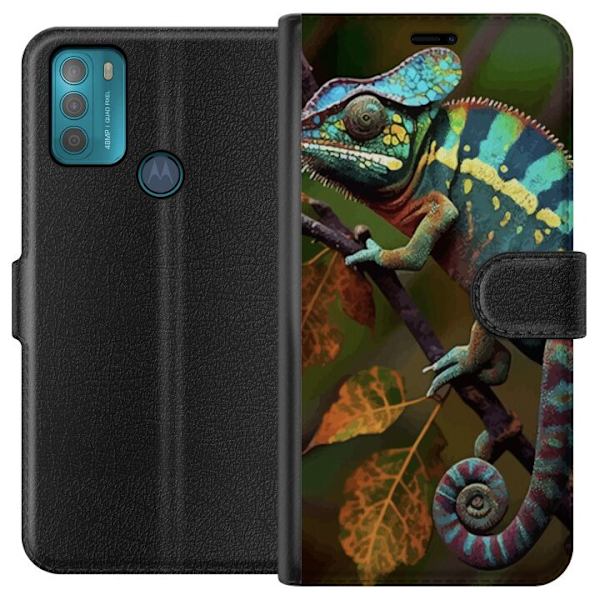 Motorola Moto G50 Tegnebogsetui Edderkop Grafisk Streetwear Design Dyremønster Moderne Bylivsstil Populært Motiv Kreativ Kunst Trend
