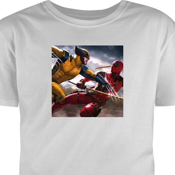 Barn-T-shirt | Bekväm T-shirt för Barn Wolverine Deadpool grå 9-11 År